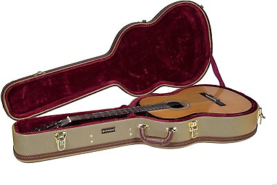 #ad Crossrock 4 4 Full Size Classical Guitar Case Arch top Wooden Hardshell $123.93