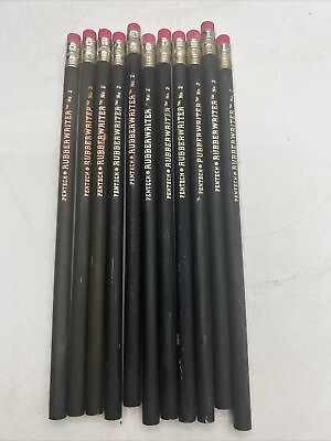#ad VTG 90s Pentech Rubber Writer 11 Pencils Rubberized Unsharpened $55.24