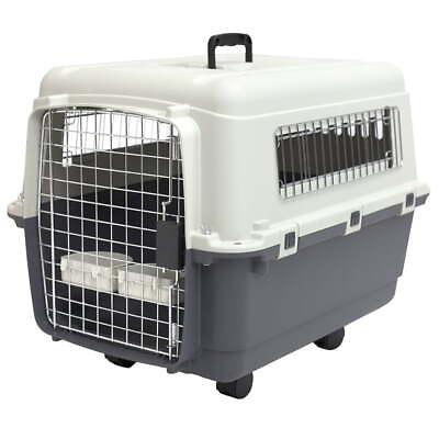#ad Plastic Dog IATA Airline Approved Kennel Carrier Medium 1 Piece $95.99