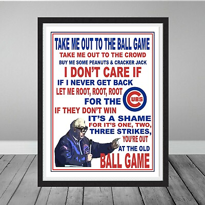 #ad Chicago Cubs Harry Caray 7th Inning Stretch Take Me Out Ball Game Wrigley Gift $9.98