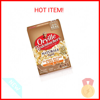 #ad Orville Redenbacher#x27;s Naturals Light Classic Butter amp; Sea Salt Microwave Popcorn $12.22