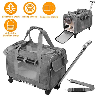 #ad #ad Detachable Pet Dog Carrier Wheels Stroller Small Dogs Airline Approved Outdoor $47.13