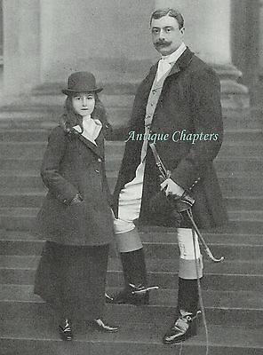 #ad William Humble Ward Earl of Dudley With Daughter Lady Honor 1901 Photo Article GBP 15.00