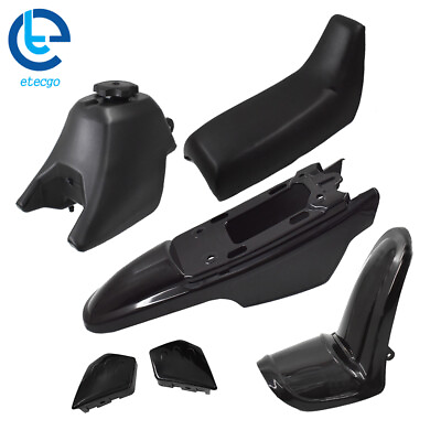 #ad NEW Plastic Fender Body Seat Gas Tank Kit Black For Yamaha PW50 PY50 50cc $58.62