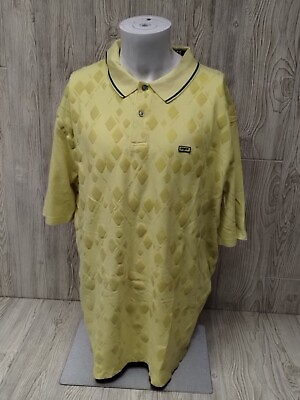 #ad Enyce Clothing co 3xl POLO SHIRT YELLOW WITH GREEN TRIM ON COLLAR Men’s Casual $15.99