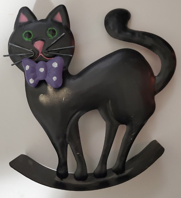 #ad Halloween Black Cat Rocking Decoration Model #313682 2205 $15.00