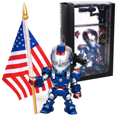#ad Iron Man w America Flag Patriot Edit Toy Action Figure w Sound Control LED Light $19.99