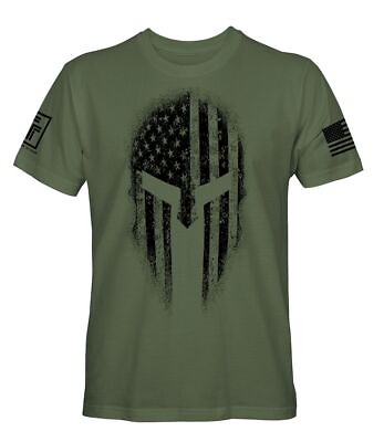 #ad American Spartan Warrior USA Flag Military Veteran Patriotic Shirt $22.95