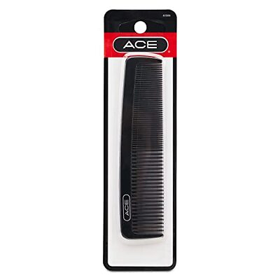 #ad Ace Pocket Hair Comb 5 Inch Black Pack of 6 Great for All Hair Types ... $13.21