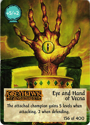 #ad Spellfire Master the Magic Greyhawk Adventures Eye and Hand of Vecna Card $5.27