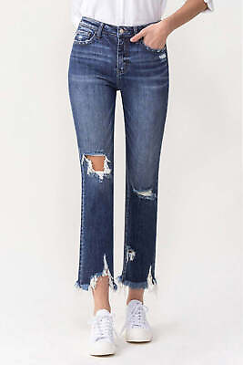 #ad Lovervet Jackie Full Size High Rise Crop Straight Leg Jeans $47.49