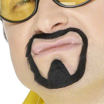 #ad Black Goatee Mens Fake Beard Mustache Facial Hair Ali G TV Kenny Powers Costume $22.36