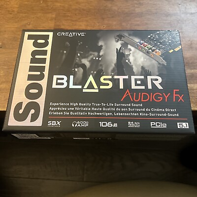 #ad Creative Sound Blaster Audigy FX 5.1 PCIe Audio Card SBX 600Amp 106dB 24 Bit $37.99