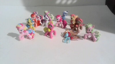 #ad NICE FIND My Little Pony 13 Total 2in Hard Plastic Toys CAKE DECOR Super Cute $45.99