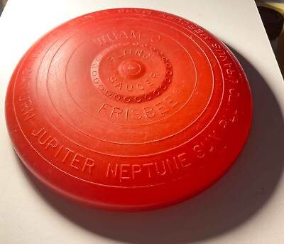 #ad Vintage Flying Saucer Disc Wham O Frisbee 1960’s Red Solar System Planets Used $34.00