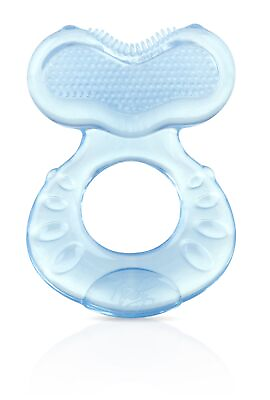 #ad Nuby Silicone Teethe eez Teether with Bristles Includes Hygienic Case Blue $7.91