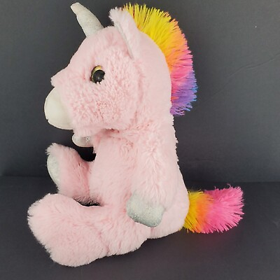 #ad Spark Create Imagine Unicorn Pink Sparkly Rainbow Stuffed Plush 13quot; $9.17