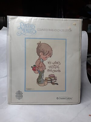 #ad Charles Craft Precious Moments Counted Cross Stitch Kit Its Whats Inside $10.99