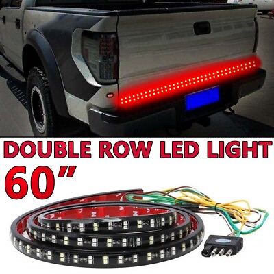 #ad 60quot; Double Row LED Truck Pickup Tailgate Light Kit Bar Reverse Stop Brake Strip $17.50