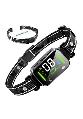 #ad Fdceligoo Dog Anti Bark Collar Rechargeable Smart Collar with Replacement Strap $24.99