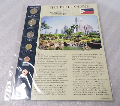 #ad Page of uncirculated coins from around the world The Philippines $16.99