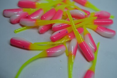#ad JASONS 2quot; STINGER SHAD 30 PACK GRUBS CRAPPIE LURES JIGS PINKY SHAD $8.25