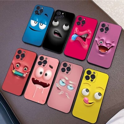 #ad Funny Expression Pattern Phone Case For iPhone 15 14 11 12 13 Pro Max XR 7 Cover $7.29