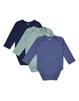 #ad Hanes Pure Comfort Baby Long Sleeve Bodysuits Organic Cotton Boys amp; Girls 3Pk $18.00