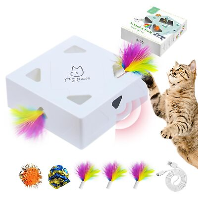 #ad Migipaws Cat Toys Interactive Automatic 7 Holes Mice Whack a mole Ultra Fun Sm $33.59