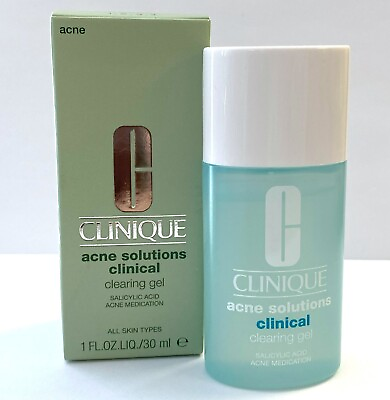 #ad Clinique Acne Solutions Clinical Clearing Gel 1oz 30ml Full Size NEW IN BOX $18.99