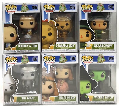 #ad Funko Pop The Wizard of Oz 85th Anniversary Complete Set of 6 with Protectors $89.99
