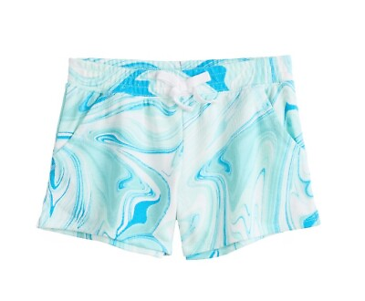 #ad Plus Size SO Girls#x27; Aqua Marble French Terry Midi Shorts NWT Size 20 Plus $12.00
