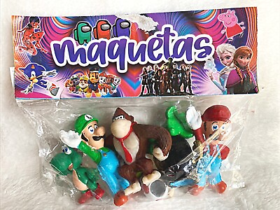 #ad Super Mario figures Mexican Toys pack of 8 figures NEW Mexico toys $33.00