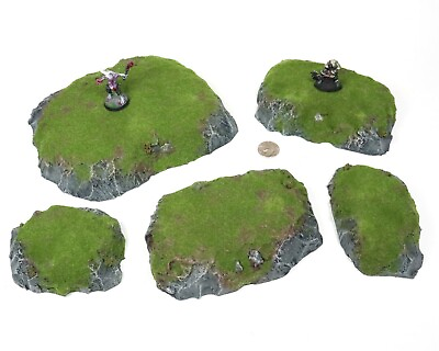 #ad #ad Modular Grassy Stacking Hills Wargames Terrain Scenery Warhammer 40k AOS DnD $34.98