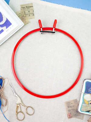 #ad Large Spring Metal Embroidery Hoop Nurge 160 1 Deep Red $9.61