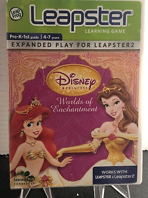 #ad 2007 Leap Frog Leapster2 System Disney Princess Worlds of Enchantment Learning $5.95