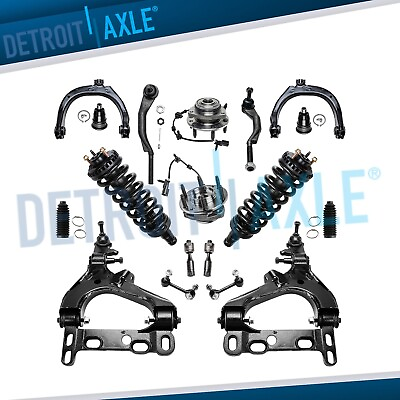 #ad 18pc Front Control Arms Strut Assembly for Chevy Trailblazer GMC Envoy 6 Lug ABS $535.70