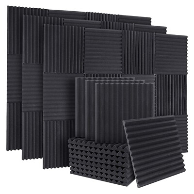 #ad 50Pcs Acoustic Soundproof Foam Sound Absorbing Panels Sound Insulation3870 $58.28