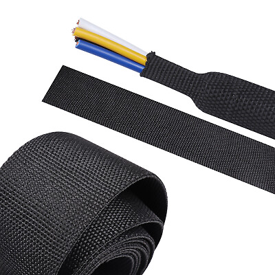 #ad Heat Shrinkable Braided Sleeving Electric Wire Loom Cable Harness Wrap Protector $22.79