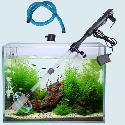 #ad Electric Aquarium Gravel Fish Tank Cleaner Automatic Water Changer Filter Vacuum $24.03