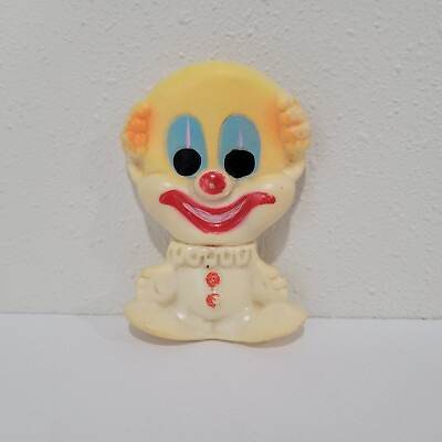 #ad Vintage Binky 1970s Squeaker Toy Rubber Clown Japan 4 X 3” Circus $9.99
