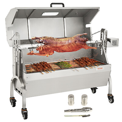 #ad VEVOR Roaster Spit Rotisserie BBQ Grill Pig Lamb Chicken Roaster 50W 132LBS $535.99