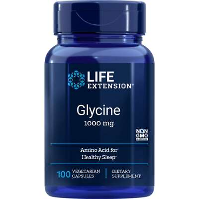 #ad Life Extension Glycine 1000 mg 100 Veg Caps $12.00