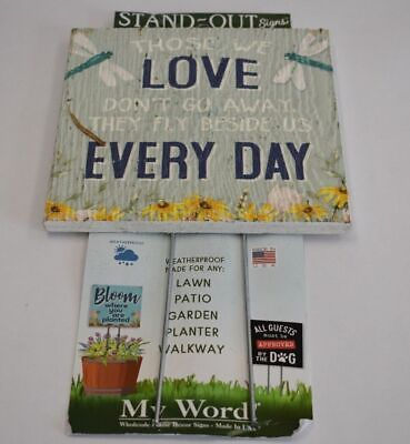 #ad My Word Stand Out Signs Those We Love Don#x27;t Go Sign Square 8quot; x 8quot; Lawn Decor $19.99