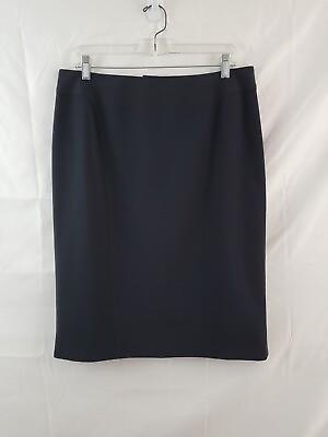 #ad Giorgio Armani Womens Black Midi A Line Lined Pencil Skirt Size 44 US 4 6 Used $35.00