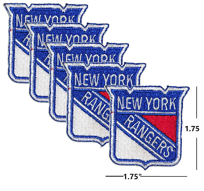 #ad LOT of 5 New York Rangers NHL Hockey 100% Embroidered Iron On Badge Emblem Patch $6.05