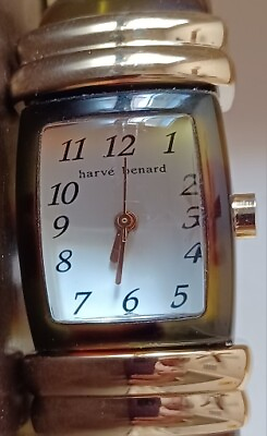#ad Harve Bernard Open Cuff Hinge Bracelet Plastic Band Watch Needs Battery $21.99