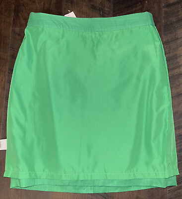 #ad Women Banana Republic Emerald Green Linen Skirt Size 6P $15.99