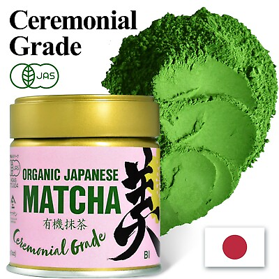 #ad Japanese Organic Matcha Ceremonial Grade Matcha Green Tea Powder BI 30g Tin $20.32