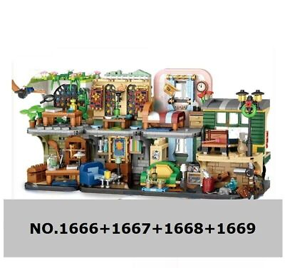 #ad 4pcs set LOZ Street mini Blocks Kids Building Toys Bricks Girls Gift 1662 1669 AU $43.80